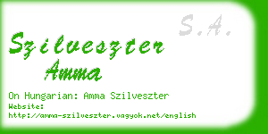 szilveszter amma business card